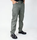 Calça De Uniforme Brim 100% Algodão Cinza